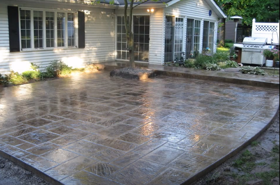 Picture of stamped concrete patio
